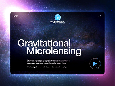 Landing Page Design for The Space Telescope Science Institute ad after effects animation app design figma graphic design landing page landing page design motion motion graphics ui ui design user interface web design