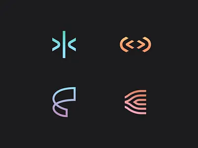 Software Development Logo Rejects branding coding design development icon identity logo mark minimal software tech technology vector