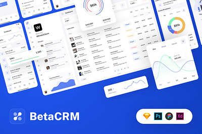 BetaCRM - SaaS Web UI Kit admin betacrm saas web ui kit business customer dashboard ecommerce figma kanban management productivity sales sketch template theme ux xd