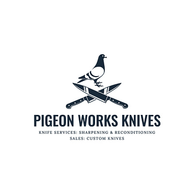 Pigeon Works Knives Logo knives logo pigeon