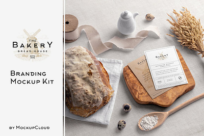 Bakery Branding Mockup Kit bakery bakery branding mockup kit bakery mockup branding mockup bread business card collection customizable flat lay mockup bundle mockup template packaging presentation psd template