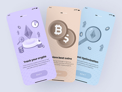 Crypto onboarding screens branding crypto design figma graphic design onboarding ui ux
