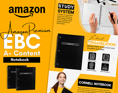 Premium Notebook | Amazon A+ Content | Amazon ebc a a content amazon branding design ebc ebc design enhance brand content graphic design