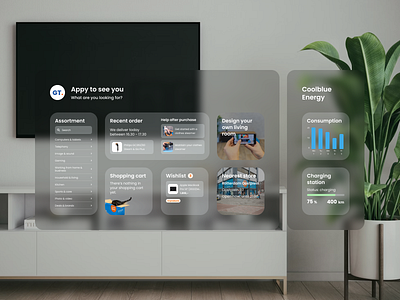 Coolblue Apple Vision Pro app clean dashboard ecommerce energy future mobile app smart smart home ui design vision pro