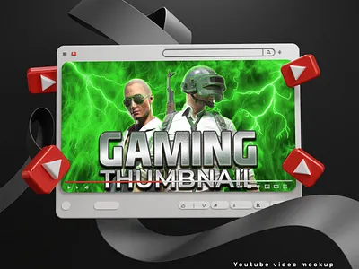 Gaming Youtube Thumbnail Design 3d abstract animation branding design graphic design illustration logo minimal modern motion graphics thumbnail trend ui vector video youtube