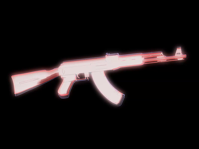 Gun AK-47 3d ak47 cinema4d conceptart graphic design gun redshift render spline spline3d splinedesigm splinedesign ui