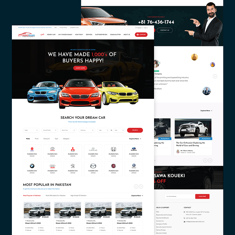 Asawa Koueki - Car Rental Landing Page By Muhammad Saad On Dribbble