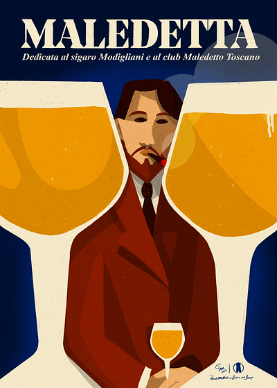 Birra del borgo special labels art. artist beer illustration illustrator labels modigliani poster procreate