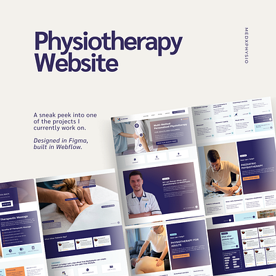 Medxphysio Website & Concept figma medical ui ux design webflow