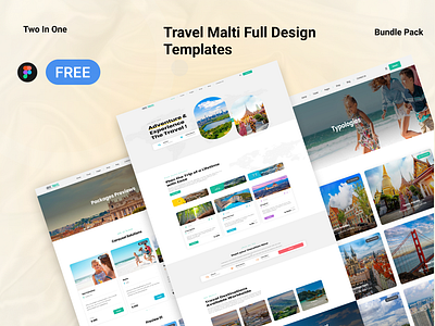 Travel agency design templates travel intro ui