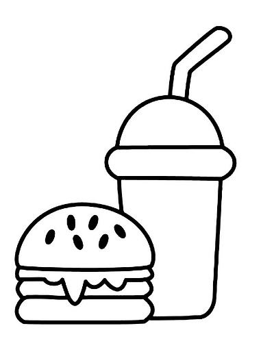 Burger Coloring Pages Images - Free Download burger