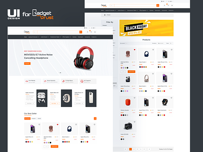 E-commerce website UI Design branding design ecommerce gadget landing page shopping ui web webdesign website websitedesign