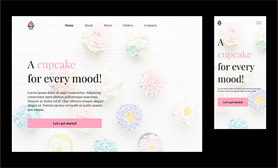 Cupcake Shop Home page