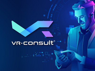 VR Consult Tecnology branding graphic design logo