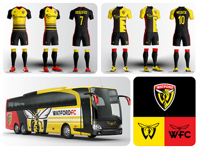 Watford F.C branding esporte football graphic design logo soccer sportslogo watford