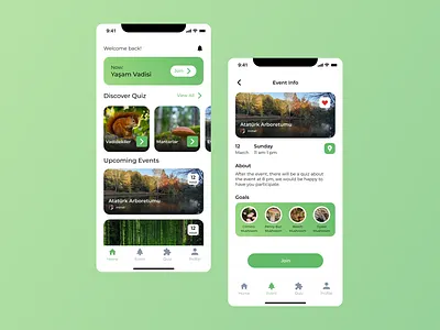 Event UI Design app app design case study component even design event game gamification interactive interactive design mobile design nature ui ui design urban user interface ux ux design uxui visual design