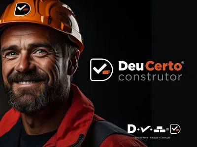 DEU CERTO branding construction deucerto graphic design logo