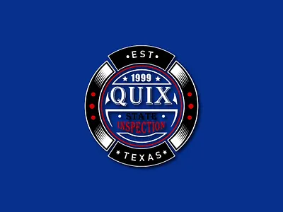 Quix State Inspection Logo artwork branding company logo creative design graphic design illustration illustrator logo logo design logo maker quix state website logo design