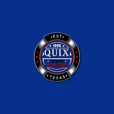 Quix State Inspection Logo artwork branding company logo creative design graphic design illustration illustrator logo logo design logo maker quix state website logo design