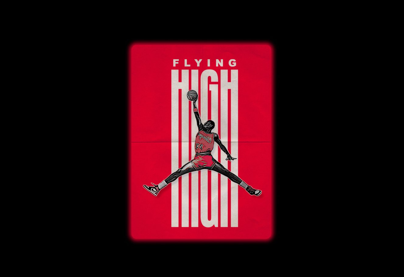 Flying 🪽 High 3d gimp graphic design jordan