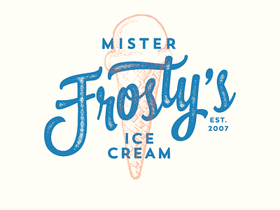 Ice Cream Shop rebranding branding ice cream illustration logo red