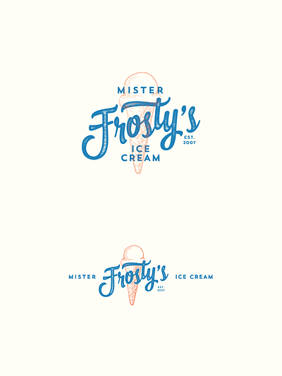 Ice Cream Shop rebranding branding ice cream illustration logo red