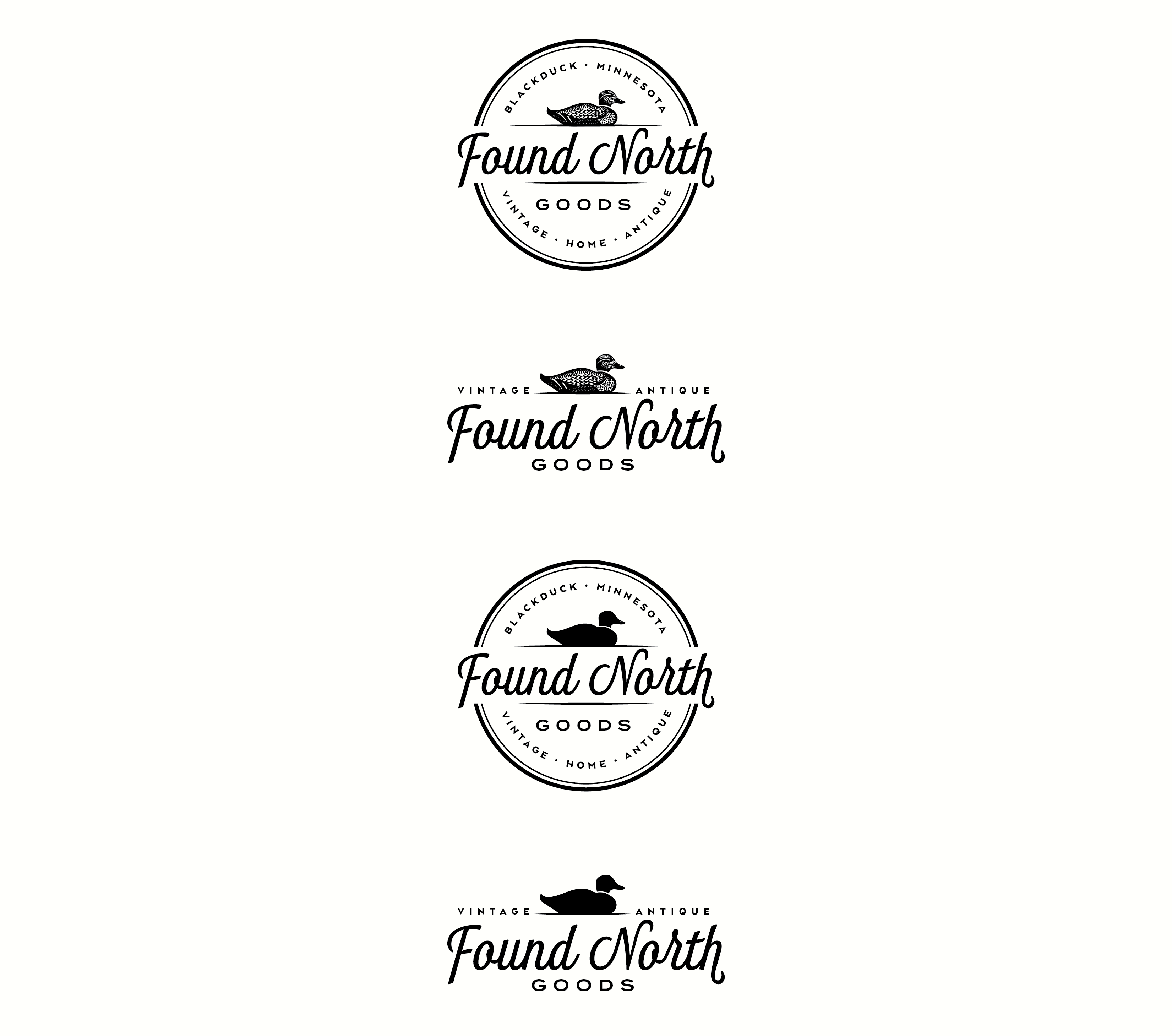 Logo design for a vintage home boutique badge branding duck emblem illustration logo outdoors