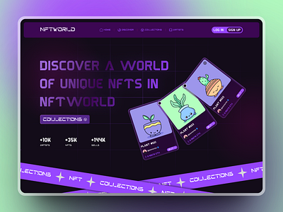 Web Design | NFT Landing page design figma graphic design ui web web design