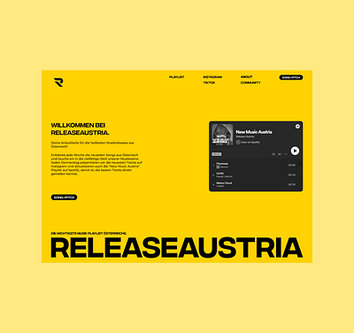 Release Austria Website design ux web web design website
