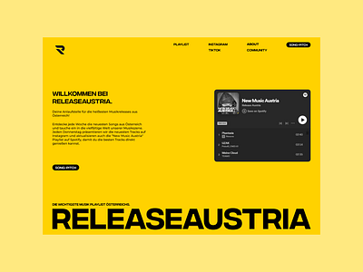 Release Austria Website design ux web web design website