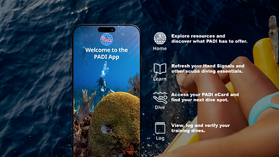 PADI - Mobile APP learning experience mobile app padi product design ux visual design