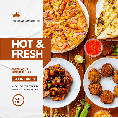 Hot and Fresh Pizza Template 3d animation branding graphic design logo motion graphics ui