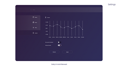 Settings #DailyUI 007 dailyui settings ui ux