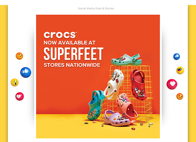 Crocs Store & Social Media Campaigns. branding graphic design