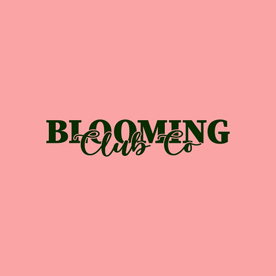 Blooming Club Co branding graphic design logo