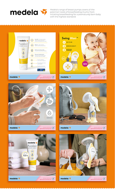 Medela branding graphic design