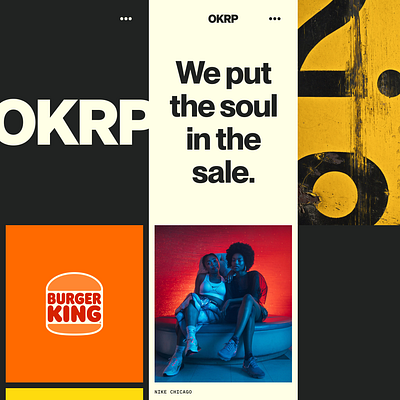 OKRP mobile advertising agency art direction burger king figma graphic design mobile nike responsive soul web design whopper