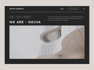 Architectural bureau Website design design ui ux web design