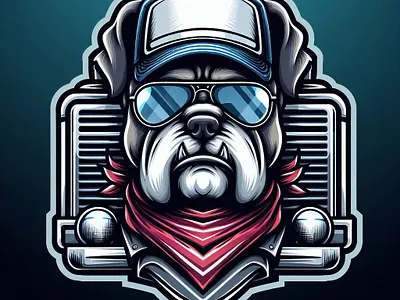 Bull truck logo concept branding car design dog illustration logo logo design