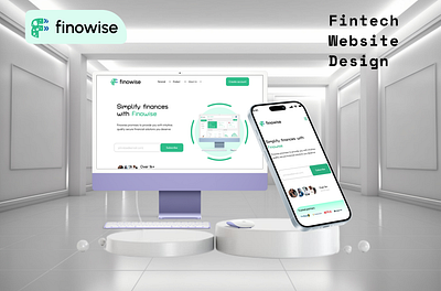 FINOWISE: A Fintech Responsive Website Project branding case study design designer finance finowise fintech graphic design illustration motion graphics product design tech technology ui ui design ux website