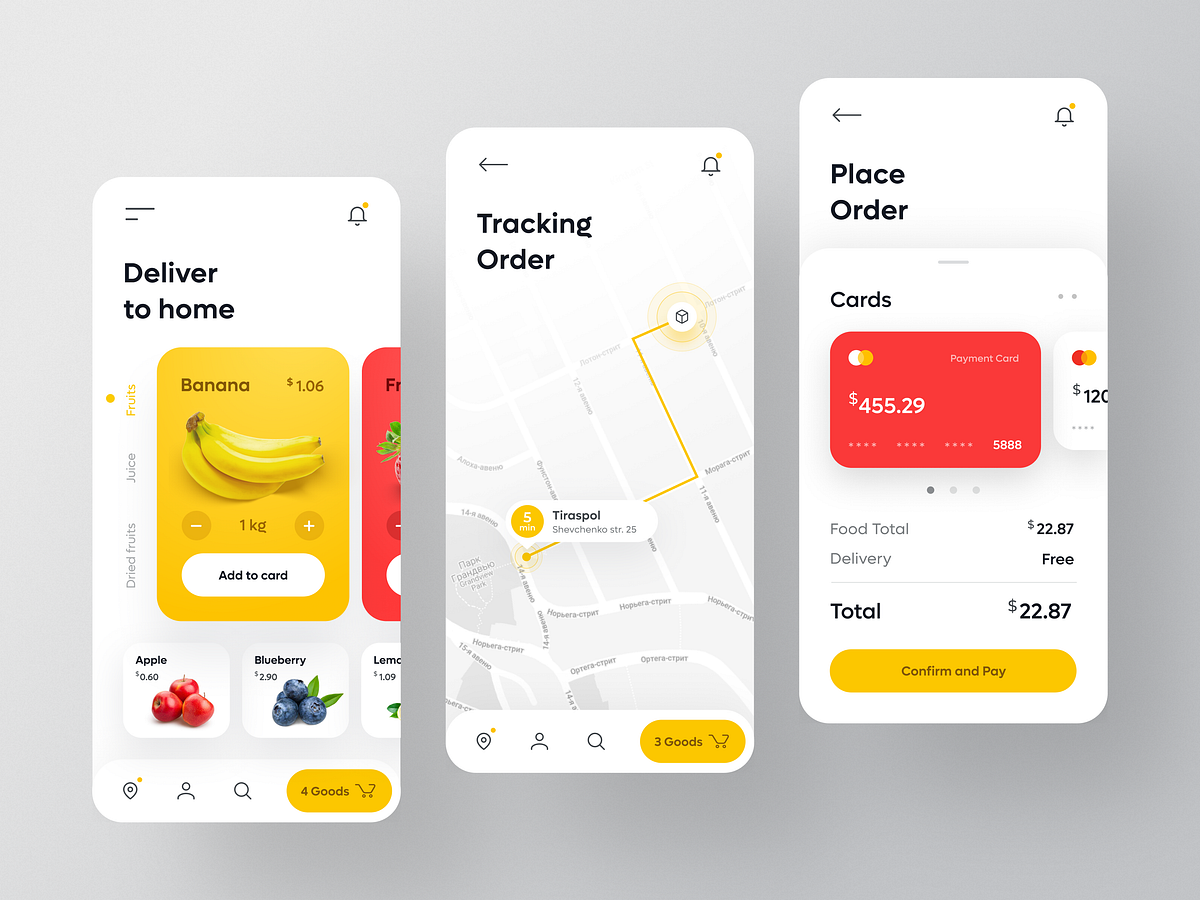 Fresh Fruit Home Delivery by Vladislav Nikiforov on Dribbble
