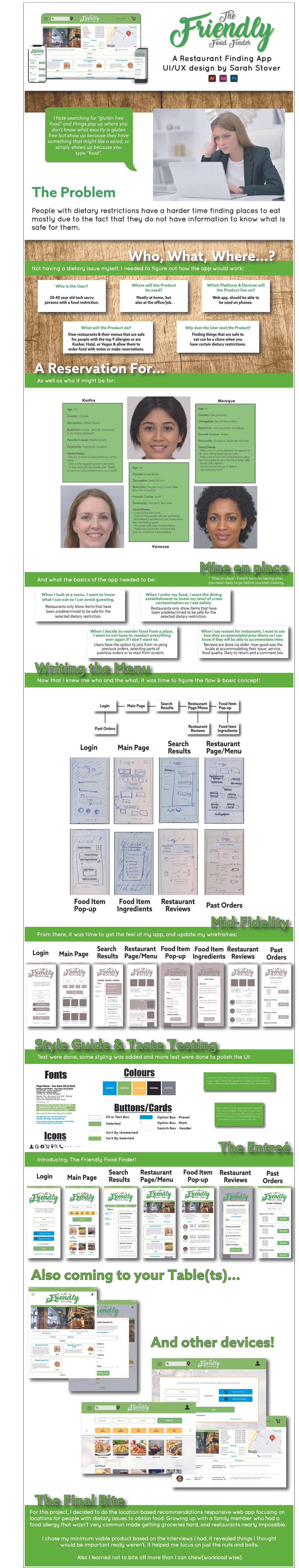 The Friendly Food Finder Case Study graphic design ui