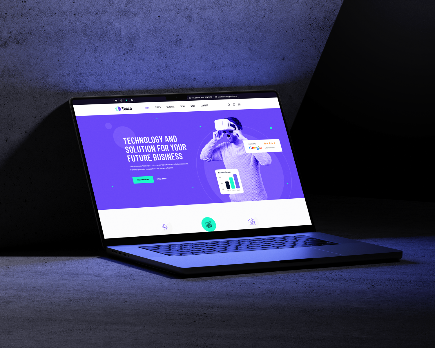 TecZa Landing Page color theory fintech graphic design landing page design mobile design prototyping responsive design saas typography ui usability user experience user interface uxui design visual design web design wireframing