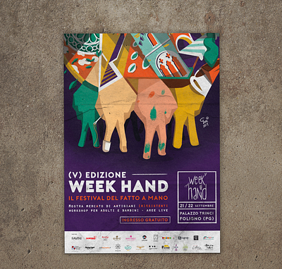 Weekhand festival poster artist craft design festival hand handmade illustration love poster work
