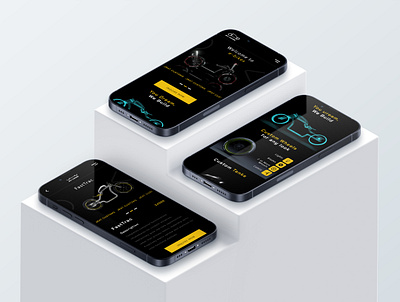 Custom Designed E-Bikes Mobile App UI