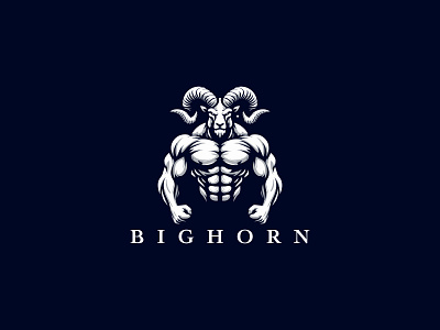 Big Horn Logo bighorn bighorn logo bighorn vector logo bighorns bighorns design bighorns logo gym logo strong logo