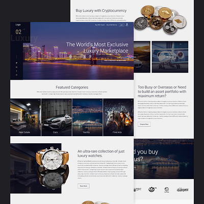 Luxury Products Marketplace Landing Page