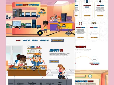 Repair Shop Landing Page Design