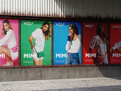 Wolf Mimi Commercial Posters billboards branding graphic design luxuary posters