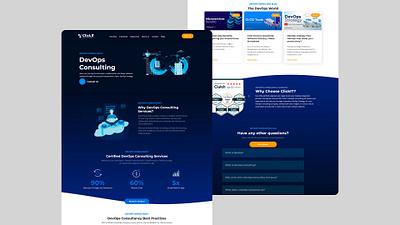 Landing Page of DevOps Consulting devops devops consulting graphic design it landing page landing pag services landing page tech landing page web design web development